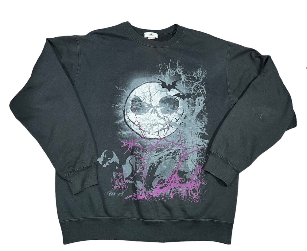 Disney Parks Nightmare Before Christmas Crew Neck Sweatshirt Size Large